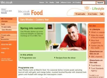 Gary Rhodes Cookery Year Website