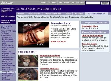 Orangutan Diary Website