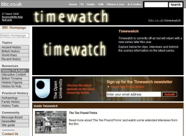 Timewatch Updates 2008 Website