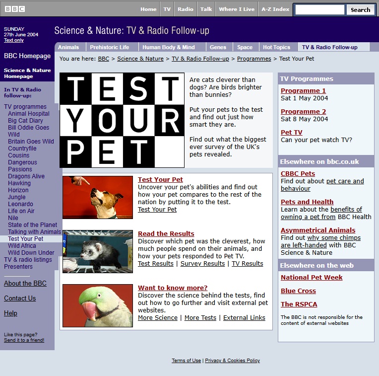 Test Your Pet Website