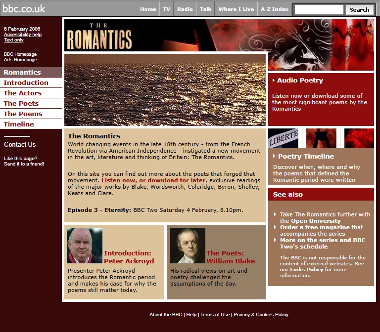 The Romantics Website