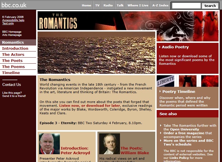 The Romantics Website