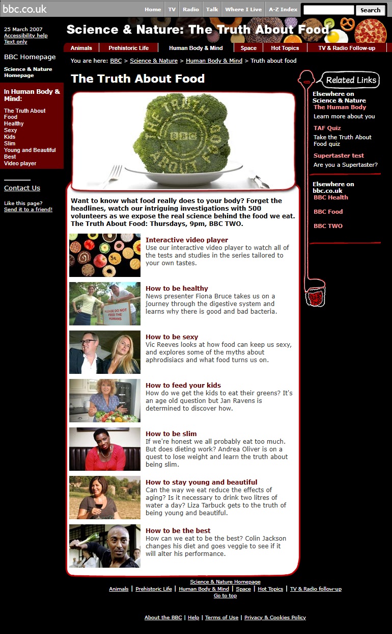 The Truth About Food Website
