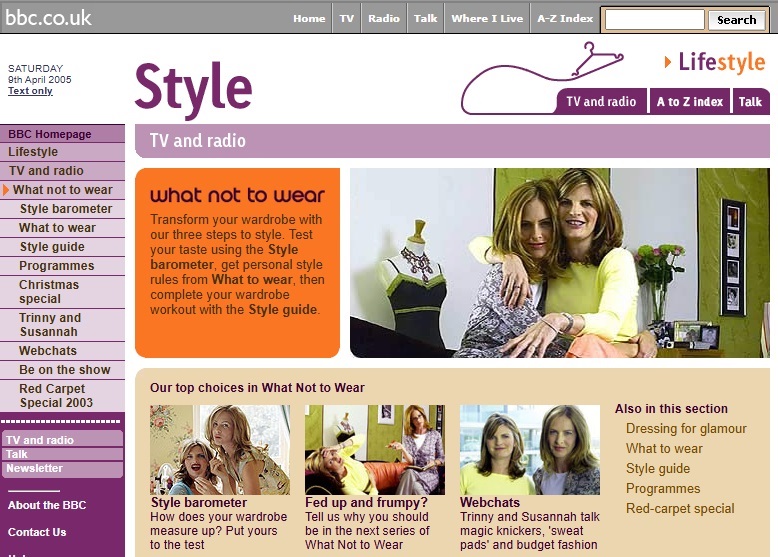 What Not To Wear Website