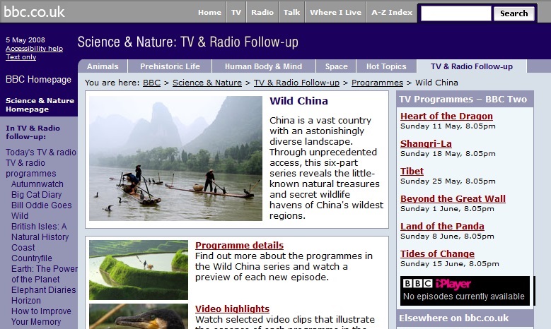 Wild China Website