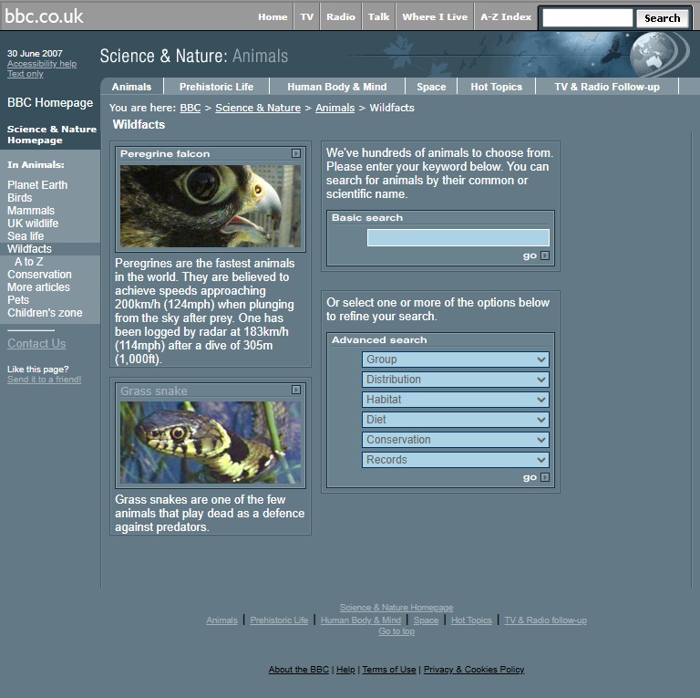 Wildfacts Website